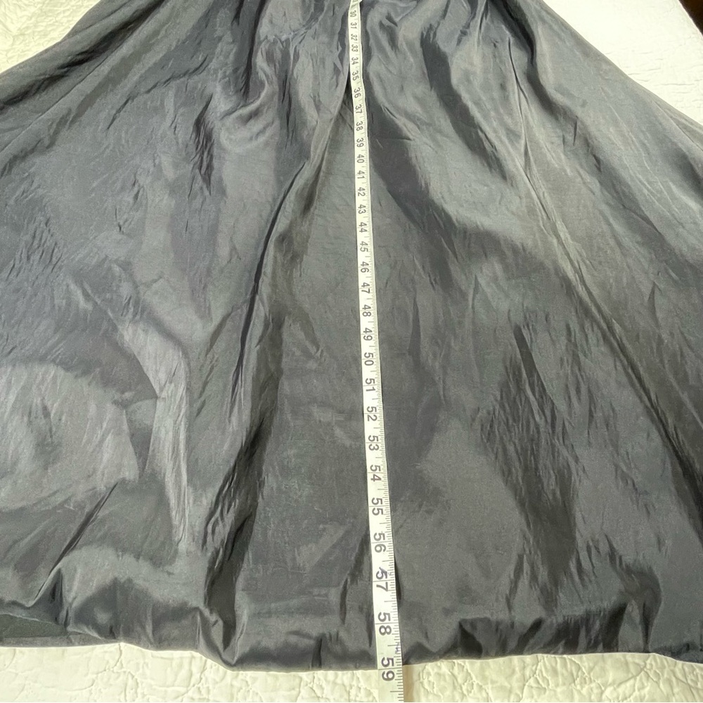 🔥Diamond Crystal Bead Accent Sleeveless A-line Full Maxi Party Formal Gown - Picture 11 of 17